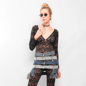 BAND DENIM SKIRT